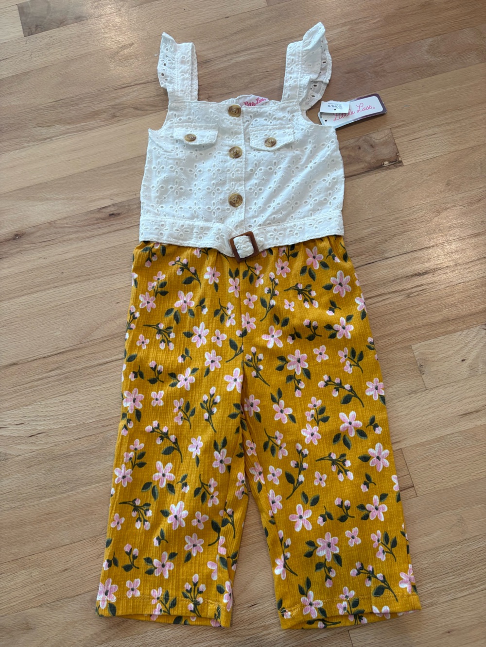 Little Lass Floral Toddler Jumpsuit